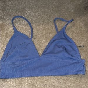 Blue bikini top